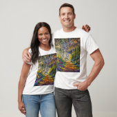 Impressionisme Path: Sunny Forest Waterverf T-shirt (Unisex)