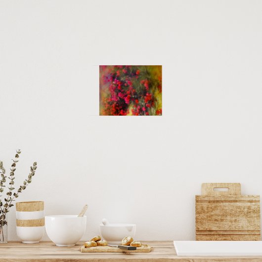 Impressionisme Red Bougainvillea Poster (Keuken)