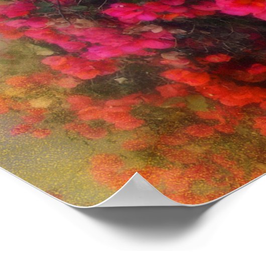 Impressionisme Red Bougainvillea Poster (Hoek)