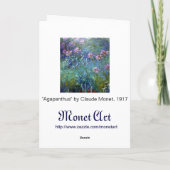 Impressionisme Roze Flowers Kaart (Achterkant)