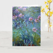 Impressionisme Roze Flowers Kaart (Gele Bloem)