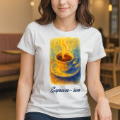 Impressionisme Schilderen van Espresso Coffee Cup T-shirt
