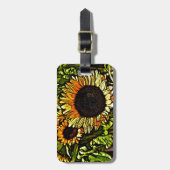 Impressionisme Schilderij Landelijk Geel Zonnebloe Bagagelabel (Voorkant verticaal)