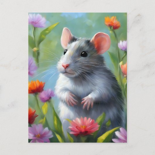 Impressionisme Schoonheid Kleurrijke Rat Briefkaart (Voorkant)