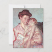  impressionisme, slaperige Baby van Mary Cassatt (Voorkant)