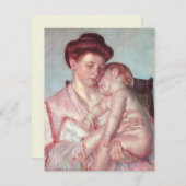 impressionisme, slaperige Baby van Mary Cassatt (Voorkant / Achterkant)
