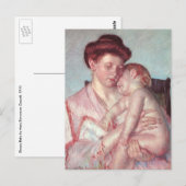  impressionisme, slaperige Baby van Mary Cassatt Briefkaart (Voorkant / Achterkant)
