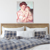 impressionisme, slaperige Baby van Mary Cassatt Canvas Afdruk (Insitu (Slaapkamer))