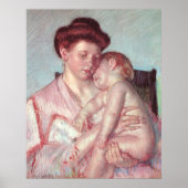  impressionisme, slaperige Baby van Mary Cassatt Poster (Voorkant)