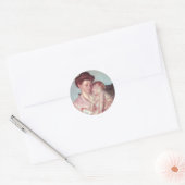  impressionisme, slaperige Baby van Mary Cassatt Ronde Sticker (Envelop)