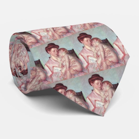  impressionisme, slaperige Baby van Mary Cassatt Stropdas (Opgerold)