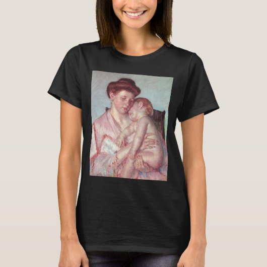 impressionisme, slaperige Baby van Mary Cassatt T-shirt (Voorkant)