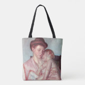 impressionisme, slaperige Baby van Mary Cassatt Tote Bag (Achterkant)