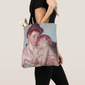  impressionisme, slaperige Baby van Mary Cassatt Tote Bag (Dichtbij)