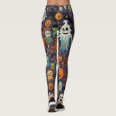 Impressionisme Smelting Ghost Design Leggings (Achterkant)