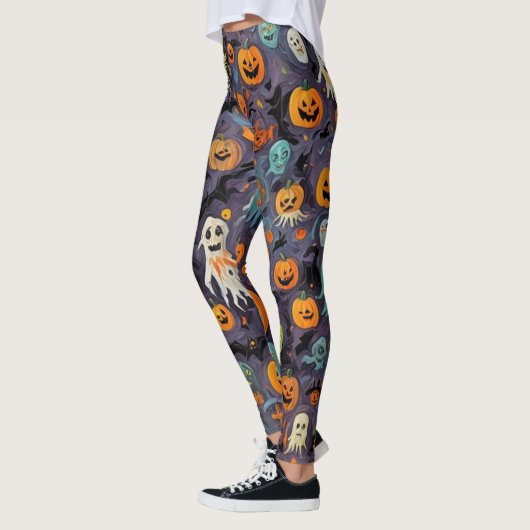 Impressionisme Smelting Ghost Design Leggings (Links)