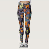 Impressionisme Smelting Ghost Design Leggings (Voorkant)