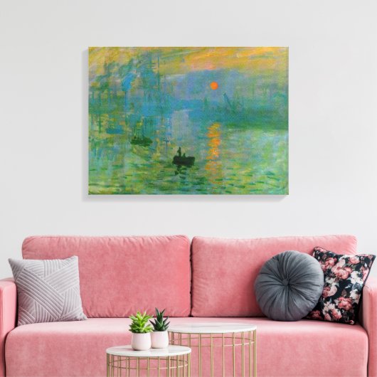 Impressionisme Sunrise Wrapped Canvas Afdruk (Insitu (Woonkamer))