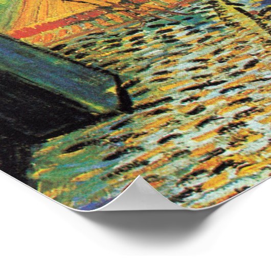 Impressionisme Vincent Van Gogh Cafe Terrace in Ni Poster (Hoek)