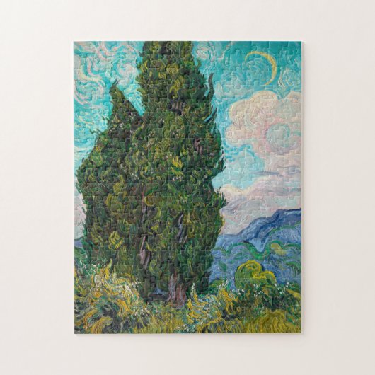 Impressionisme Vincent Van Gogh Cypresses Painting Legpuzzel (Verticaal)