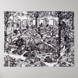 Impressionisme Vincent Van Gogh Garten des Hospita Poster