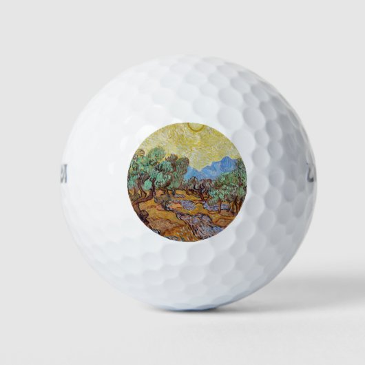 Impressionisme Vincent Van Gogh Olive Trees beroem Golfballen (Voorkant)