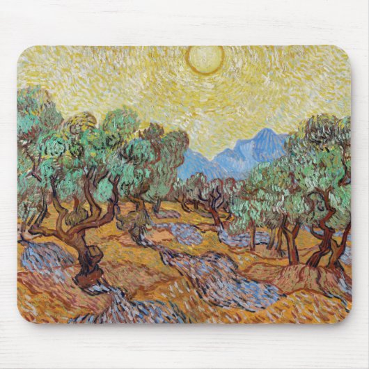 Impressionisme Vincent Van Gogh Olive Trees beroem Muismat (Voorkant)