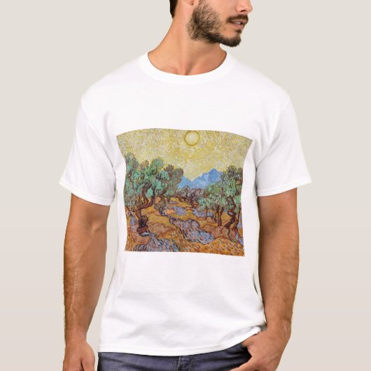 Impressionisme Vincent Van Gogh Olive Trees beroem T-shirt (Voorkant)
