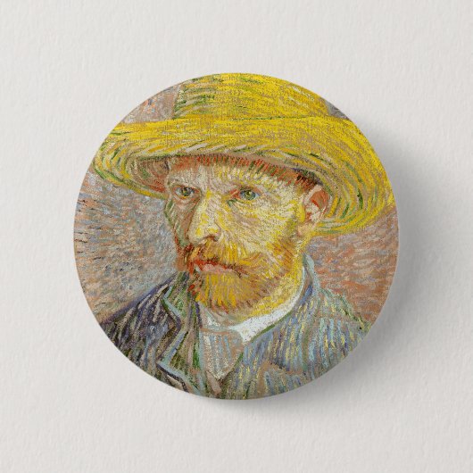 Impressionisme Vincent Van Gogh Self Portret met Ronde Button 5,7 Cm (Voorkant)