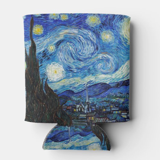 Impressionisme Vincent Van Gogh Starry Sterrennach Blikjeskoeler (Achterkant)