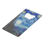 Impressionisme Vincent Van Gogh Starry Sterrennach Creditkaart Flessenopener (Achterkant Gekanteld)