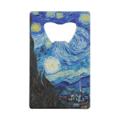 Impressionisme Vincent Van Gogh Starry Sterrennach Creditkaart Flessenopener (Achterkant)
