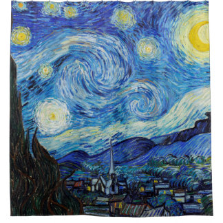 Impressionisme Vincent Van Gogh Starry Sterrennach Douchegordijn
