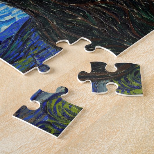 Impressionisme Vincent Van Gogh Starry Sterrennach Legpuzzel (Zijkant)
