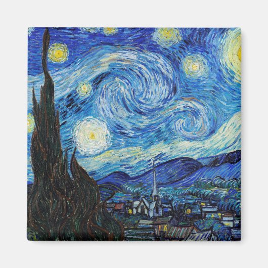 Impressionisme Vincent Van Gogh Starry Sterrennach Magneet (Voorkant)