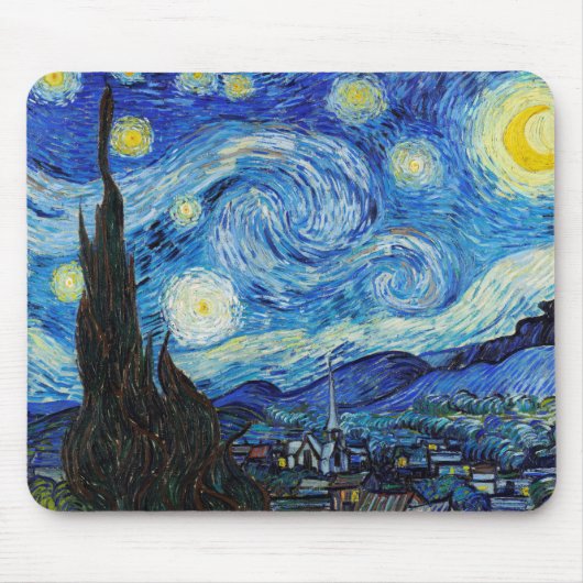 Impressionisme Vincent Van Gogh Starry Sterrennach Muismat (Voorkant)