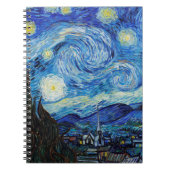 Impressionisme Vincent Van Gogh Starry Sterrennach Notitieboek (Voorkant)