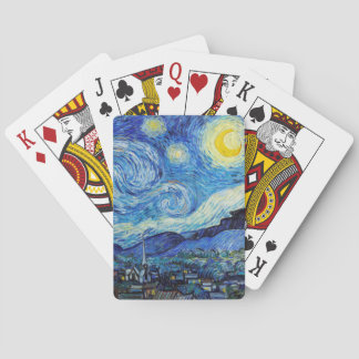 Impressionisme Vincent Van Gogh Starry Sterrennach Pokerkaarten