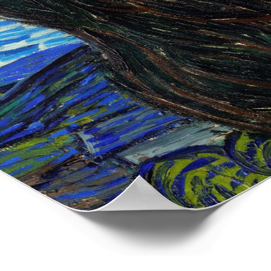 Impressionisme Vincent Van Gogh Starry Sterrennach Poster (Hoek)