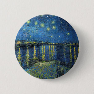 Impressionisme Vincent Van Gogh Starry Sterrennach Ronde Button 5,7 Cm