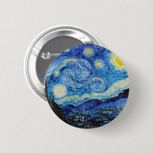 Impressionisme Vincent Van Gogh Starry Sterrennach Ronde Button 5,7 Cm (Voorkant /achterkant)