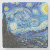 Impressionisme Vincent Van Gogh Starry Sterrennach Stenen Onderzetter (Voorkant)