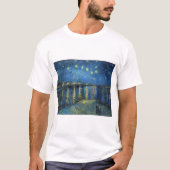 Impressionisme Vincent Van Gogh Starry Sterrennach T-shirt (Voorkant)