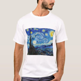 Impressionisme Vincent Van Gogh Starry Sterrennach T-shirt