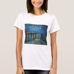 Impressionisme Vincent Van Gogh Starry Sterrennach T-shirt
