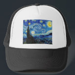Impressionisme Vincent Van Gogh Starry Sterrennach Trucker Pet<br><div class="desc">Op zoek naar beeldende kunst, beeldende galerijkunst of galerijkunst? Je bent bij ons aan het juiste adres. Impressionisme Vincent Van Gogh Starry Sterrennacht Betekenis Beroemde Beeldende Beeldende Kunst Design beschikt over een geweldig voorbeeld van expressionisme kunstwerk. Dit impressionisme Vincent Van Gogh Sterrenbeeld Betekenis Beroemd Beeldend Beeldend Kunstontwerp weerspiegelt de essentie...</div>