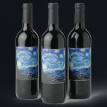 Impressionisme Vincent Van Gogh Starry Sterrennach Wijn Etiket<br><div class="desc">Impressionisme Vincent Van Gogh Starry Sterrennacht Betekenis beroemd Visual Arts Design een geweldig voorbeeld van een expressionistische kunst. Deze impressionisme Vincent Van Gogh Starry Sterrennacht Betekenis het beroemde Ontwerp van Visuele Kunsten weerspiegelt de essentie van de kunstenaar en de tijdspanne die binnen wordt gecreeerd. Perfect voor kunstliefhebbers van alle leeftijden,...</div>