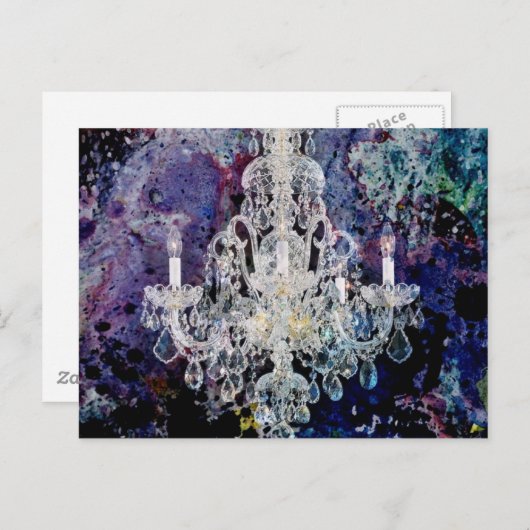 impressionisme waterverf Edwardian Chandelier Briefkaart (Voorkant / Achterkant)