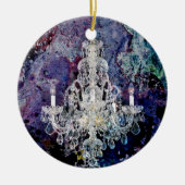 impressionisme waterverf Edwardian Chandelier Keramisch Ornament (Voorkant)