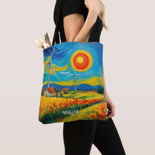 Impressionisme Zonne- en Windenergie Tote Bag (Dichtbij)